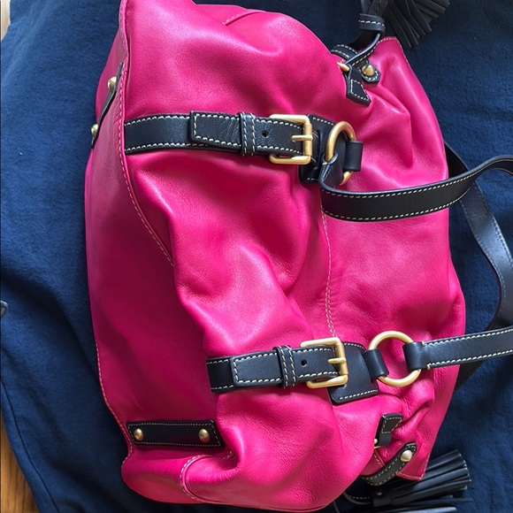 Dooney & Bourke Pink Leather Tote Bag - Picture 4 of 6